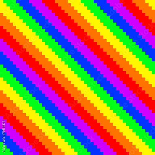 Jagged rainbow-colored diagonal stripes background
