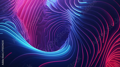 Technology-inspired Neon Patterns Creating A Dynamic Image Background