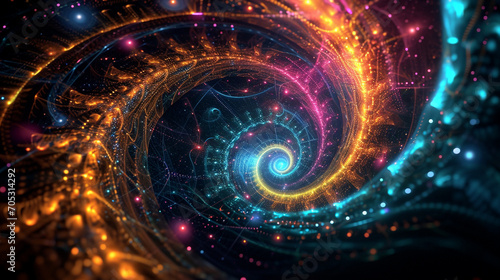 Vibrant Neon Circles Forming An Intricate Tech-inspi Image Technology Wallpaper