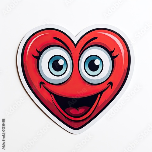 Goofy Heart Sticker Charact...