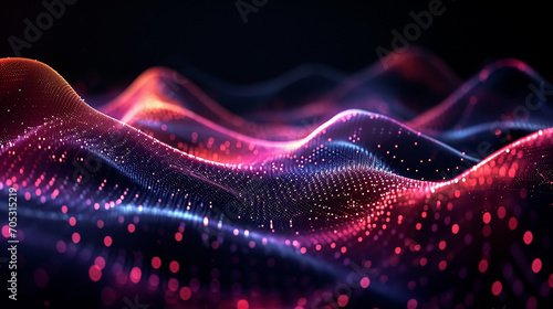 Abstract Dark Background Featuring Mesmerizing Waves Image Technology Wallpaper