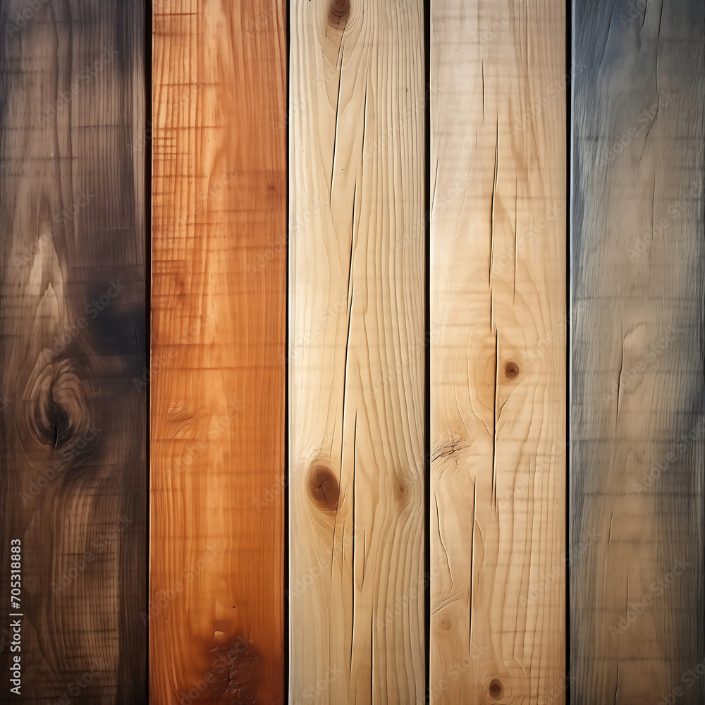 Naklejka premium Variação texturas em tábuas de madeira para projetos criativos