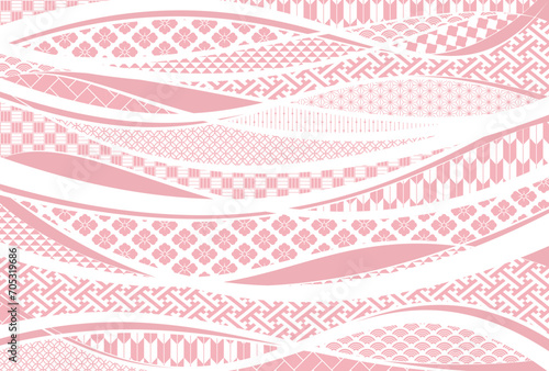 和柄素材のベクター背景