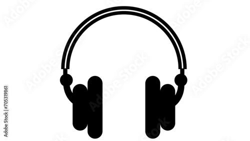 Simple headphones, headset vector image