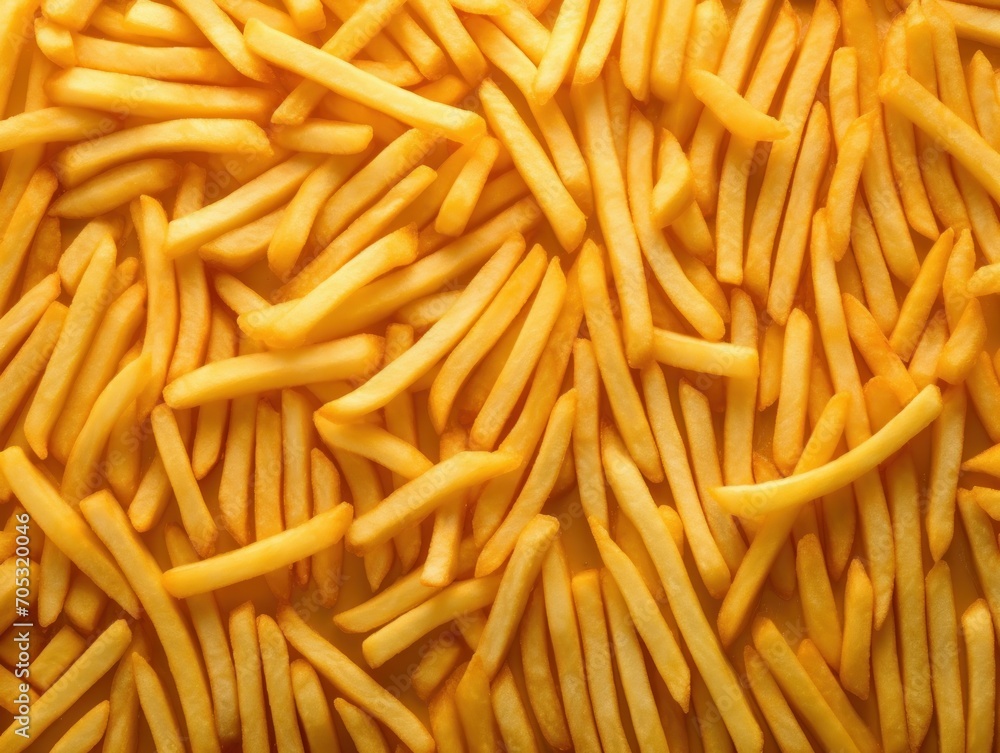 French fries is cooking into deep fryer at kitchen. Generative AI French fries is cooking into deep fryer at kitchen. Generative AI