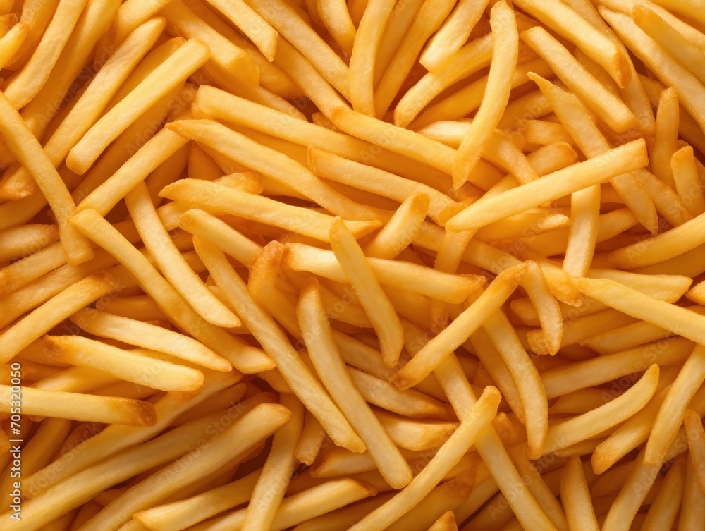 French fries is cooking into deep fryer at kitchen. Generative AI French fries is cooking into deep fryer at kitchen. Generative AI