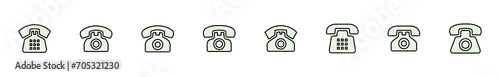 Telephone icon set. phone icon vector. © AAVAA