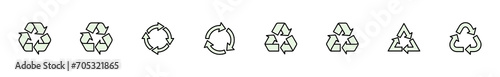 Recycle icon set. Recycling vector icon.