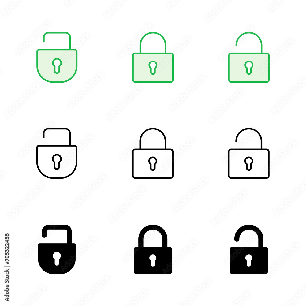 Lock icon set. Padlock icon vector. Encryption icon. Security symbol Lock icon set. Padlock icon vector. Encryption icon. Security symbol