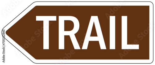 Directional hiking trail safety sign