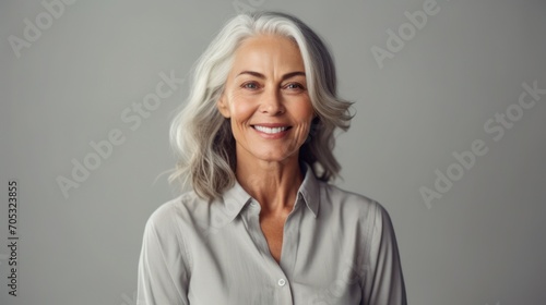 Beautiful middle-aged women smile