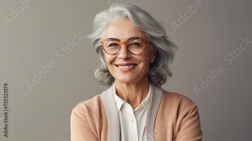 Beautiful middle-aged women smile