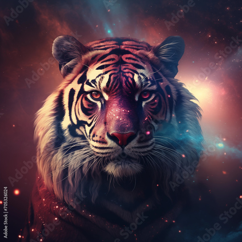 Fantastic colorful tiger