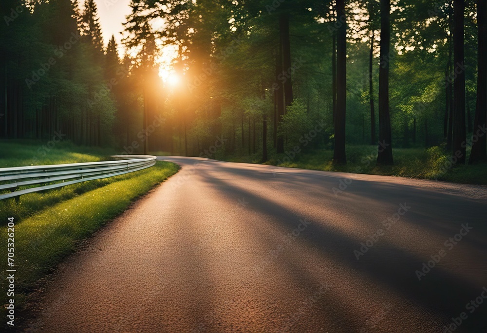 Race track and green woods nature landscape at sunset stock photoRoad Backgrounds Car Asphalt