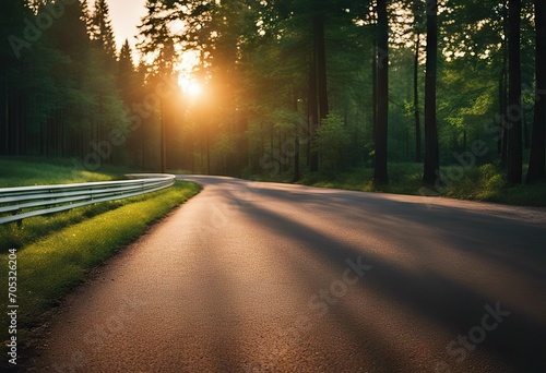 Race track and green woods nature landscape at sunset stock photoRoad Backgrounds Car Asphalt © wafi