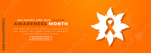 Melanoma and Skin Cancer Awareness Month Paper cut style Vector Design Illustration for Background, Poster, Banner, Advertising, Greeting Card