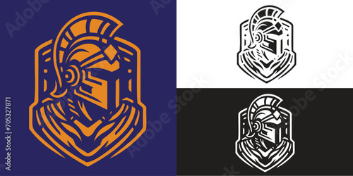 Mandalorian warrior logo mask concept suitable for use as an esport logo © Ikitah