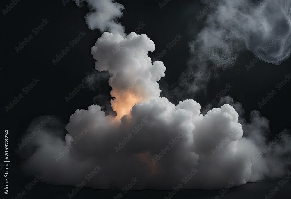 Blowing horizontal steam with white smoke rise in slow motion on black background stock videoSmoke Physical Structure Smoking Activity Steam Dry Ice