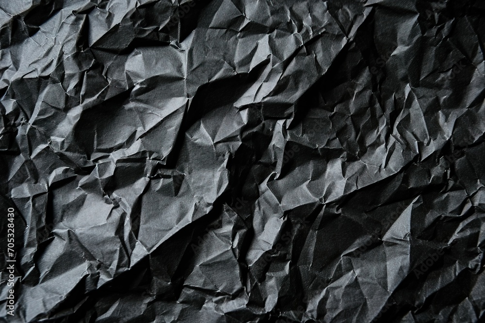 Black Recycled paper crumpled texture background Black Recycled paper crumpled texture background