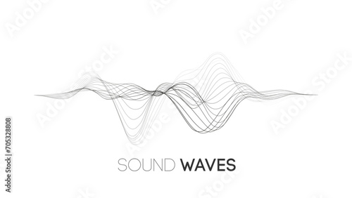 Sound wave music background. Audio waves abstract pulse background.
