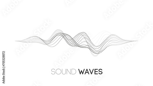 Sound wave music background. Audio waves abstract pulse background.