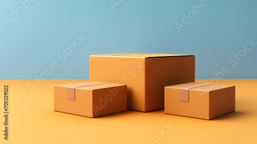 Simple product booth, podium, stage, product commercial photography background, cosmetics booth, 3D rendering © liang