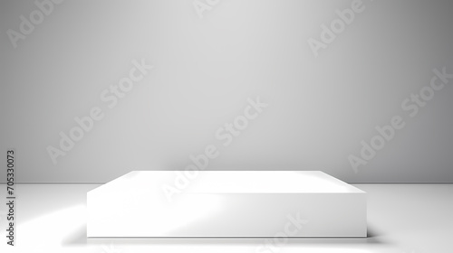 Simple product booth, podium, stage, product commercial photography background, cosmetics booth, 3D rendering