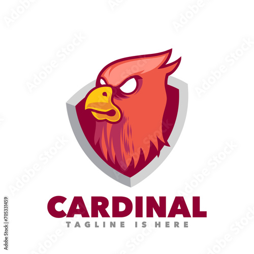 Cardinal shield emblem symbol logo design