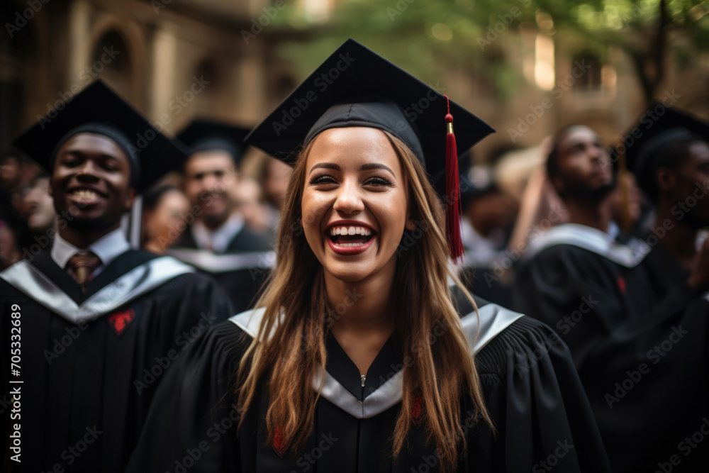 Joyful Graduate Celebrating Commencement Joyful Graduate Celebrating Commencement