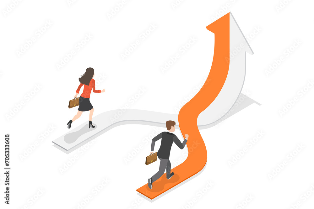 3D Isometric Flat Conceptual Illustration of Collaborative Synergy, Business Alliance 3D Isometric Flat Conceptual Illustration of Collaborative Synergy, Business Alliance