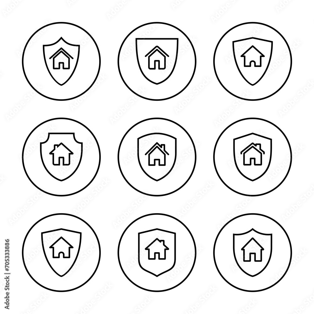house insurance icon vector. house protection sign and symbol