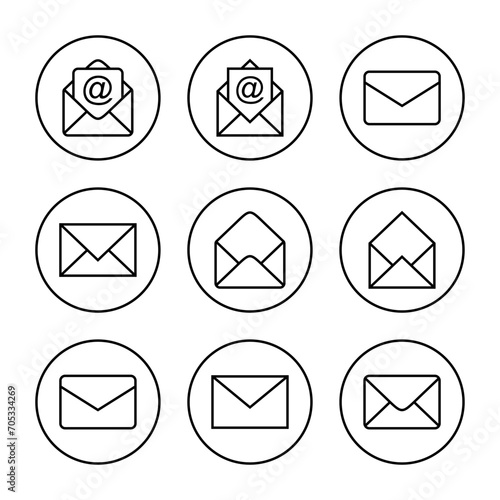 Mail icon vector. email sign and symbol. E-mail icon. Envelope icon