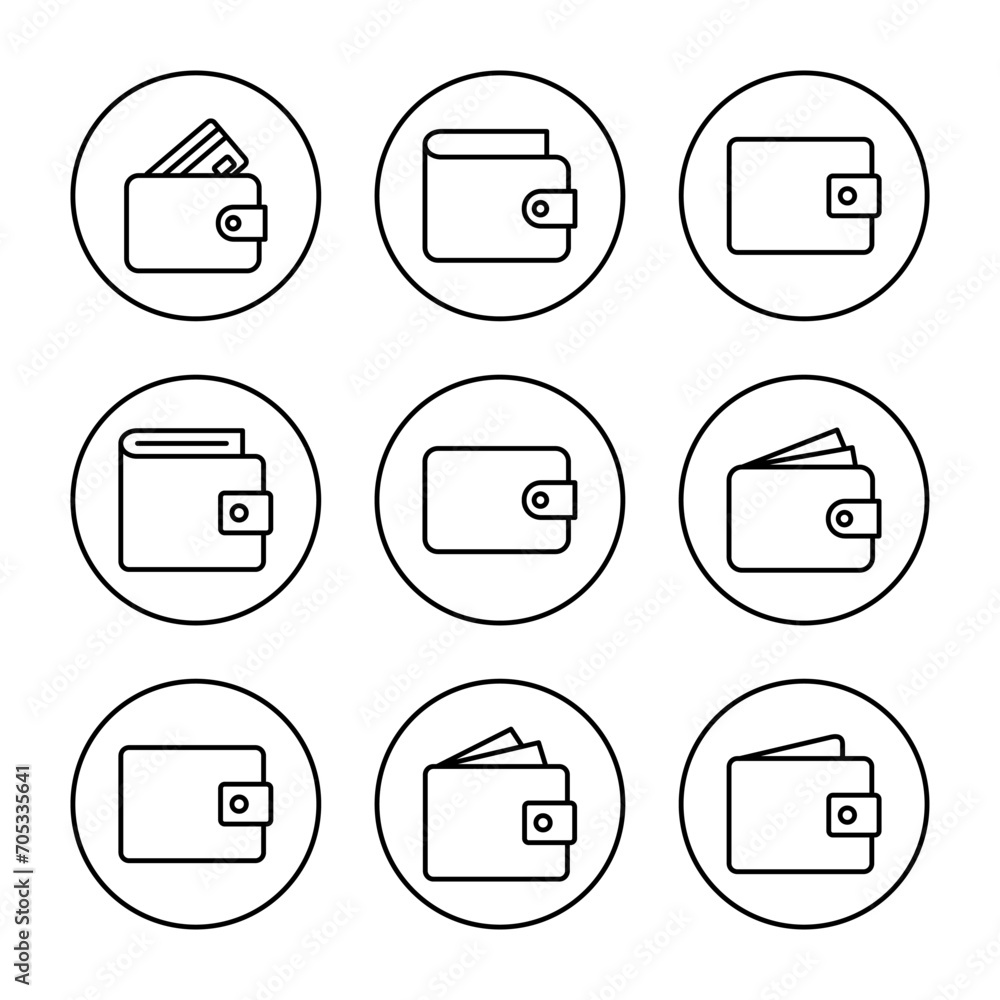 Wallet icon vector. wallet sign and symbol Wallet icon vector. wallet sign and symbol