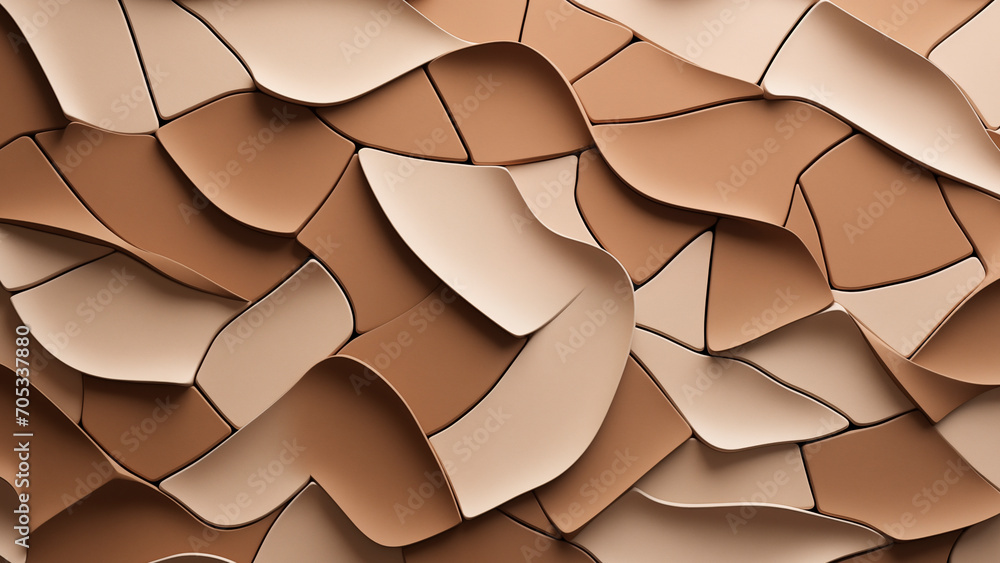 Abstract 3d rendering of wavy surface. Futuristic background design with geometric shapes Abstract 3d rendering of wavy surface. Futuristic background design with geometric shapes
