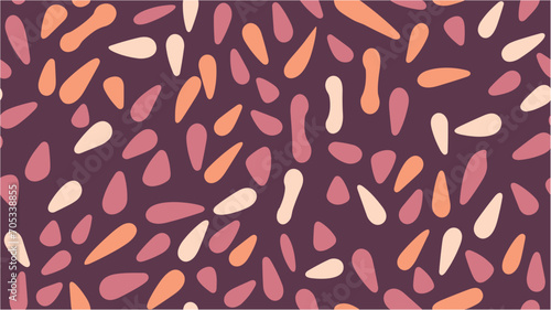 Vector Illustration. Vector floral seamless pattern with hand drawn tulips. Abstract background with abstract objects, flowers. Endless background.