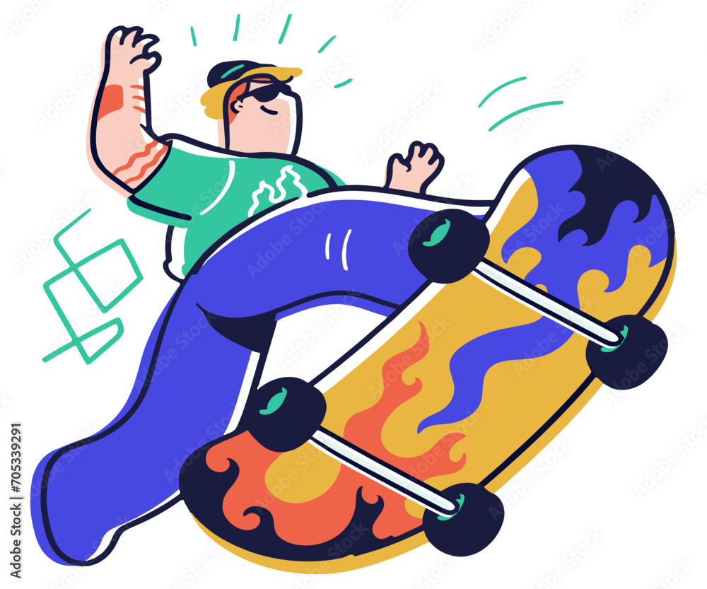 Fototapeta premium player on a skateboard