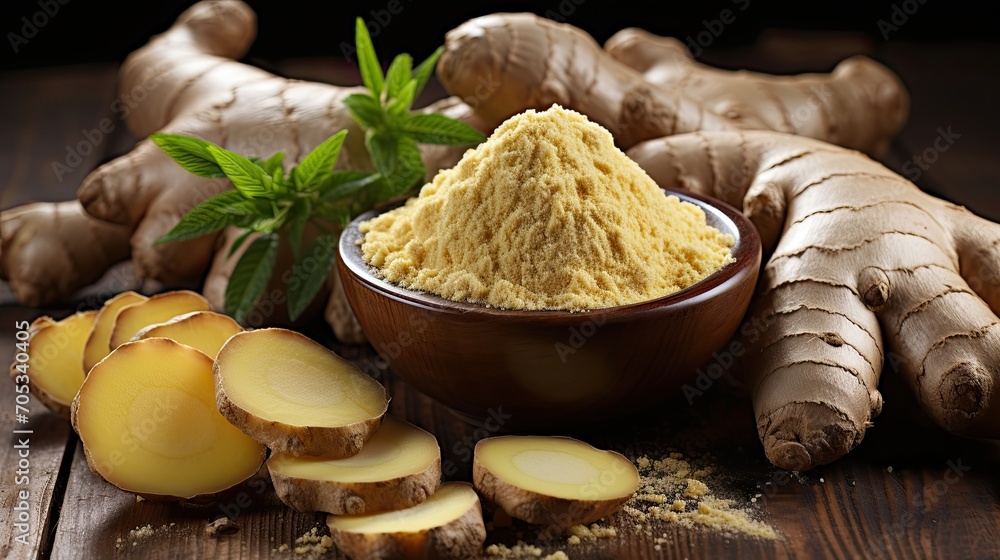 Fototapeta premium Ginger root spice