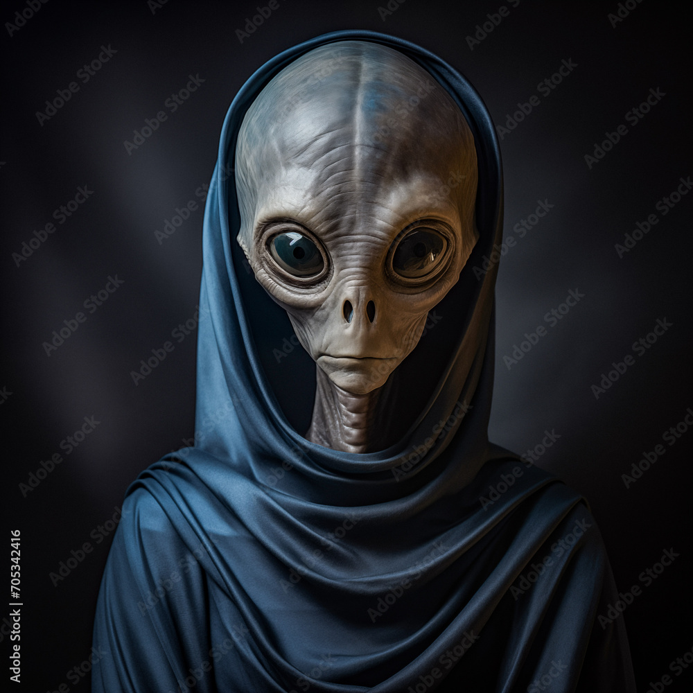 AI-Generated Portrait of an Extraterrestrial Being