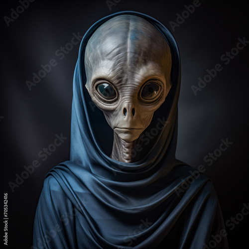 AI-Generated Portrait of an Extraterrestrial Being