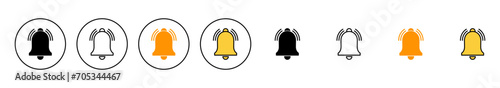 Bell Icon set vector. Notification sign and symbol for web site design