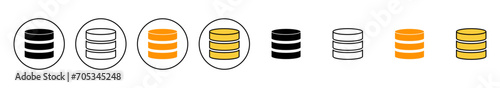 Database icon set vector. database sign and symbol