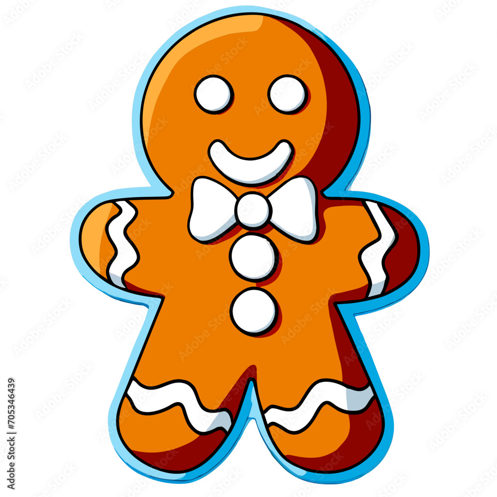 Gingerbread man. New year cookies, sweets. Cute christmas gingerbread man in flat style isolated on white background. Christmas icon. Holiday winter symbols. Festive treats. Vector illustration Gingerbread man. New year cookies, sweets. Cute christmas gingerbread man in flat style isolated on white background. Christmas icon. Holiday winter symbols. Festive treats. Vector illustration