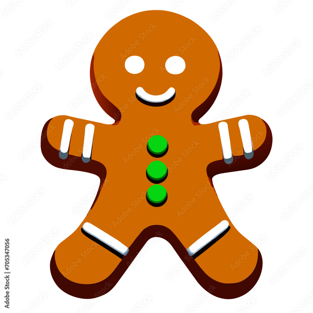 Gingerbread man. New year cookies, sweets. Cute christmas gingerbread man in flat style isolated on white background. Christmas icon. Holiday winter symbols. Festive treats. Vector illustration Gingerbread man. New year cookies, sweets. Cute christmas gingerbread man in flat style isolated on white background. Christmas icon. Holiday winter symbols. Festive treats. Vector illustration