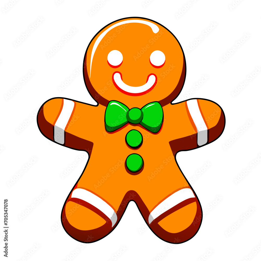 Gingerbread man. New year cookies, sweets. Cute christmas gingerbread man in flat style isolated on white background. Christmas icon. Holiday winter symbols. Festive treats. Vector illustration Gingerbread man. New year cookies, sweets. Cute christmas gingerbread man in flat style isolated on white background. Christmas icon. Holiday winter symbols. Festive treats. Vector illustration