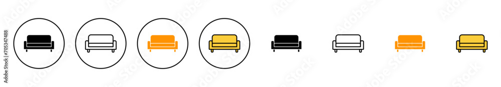 Sofa icon set vector. sofa sign and symbol. furniture icon Sofa icon set vector. sofa sign and symbol. furniture icon