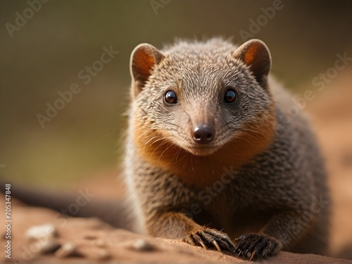agile nature of the mongoose. in natural habitat