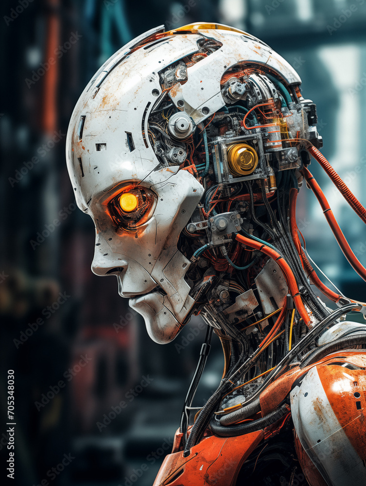 Futuristic AI-Generated Robot Portrait Futuristic AI-Generated Robot Portrait