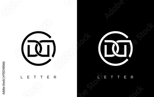 illustration vector graphic of simple, modern, flat, creative, geometric, letter mark, word mark for initial letter CDG logo design