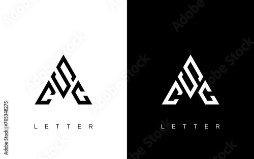 letter scc logo design template