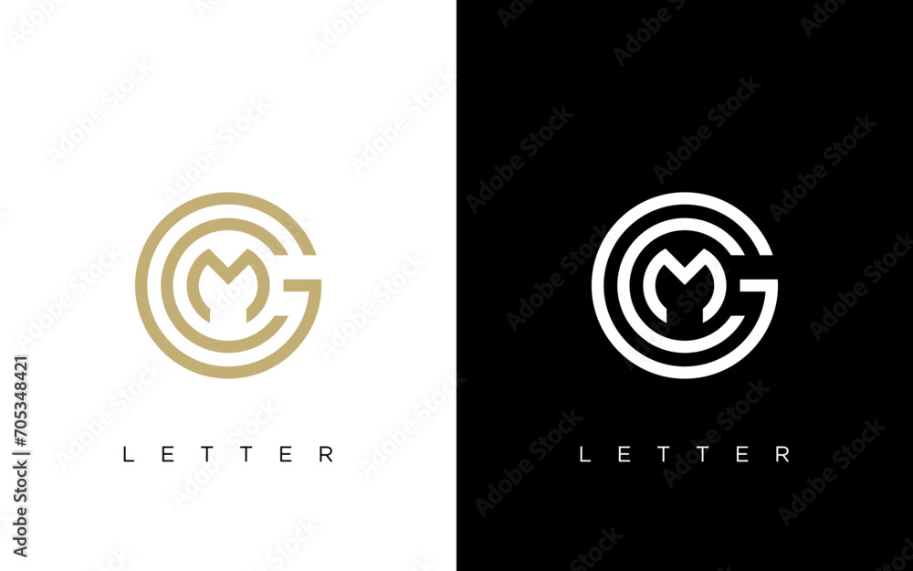 Initial Letter MCG triangle monogram cool modern logo Initial Letter MCG triangle monogram cool modern logo